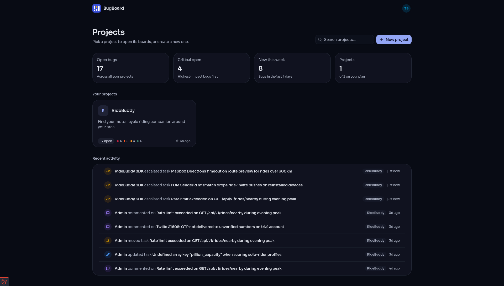 Screenshot 1 of BugBoard