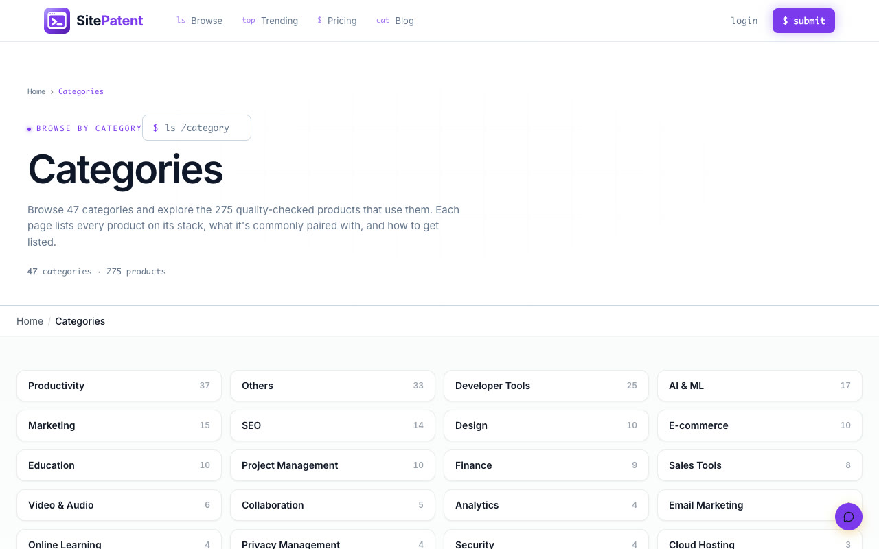 Screenshot 1 of SitePatent